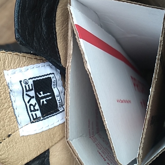 Womens Frye Jenna Studded Tall Distressed Moto Boot Black 6 - Picture 7 of 8